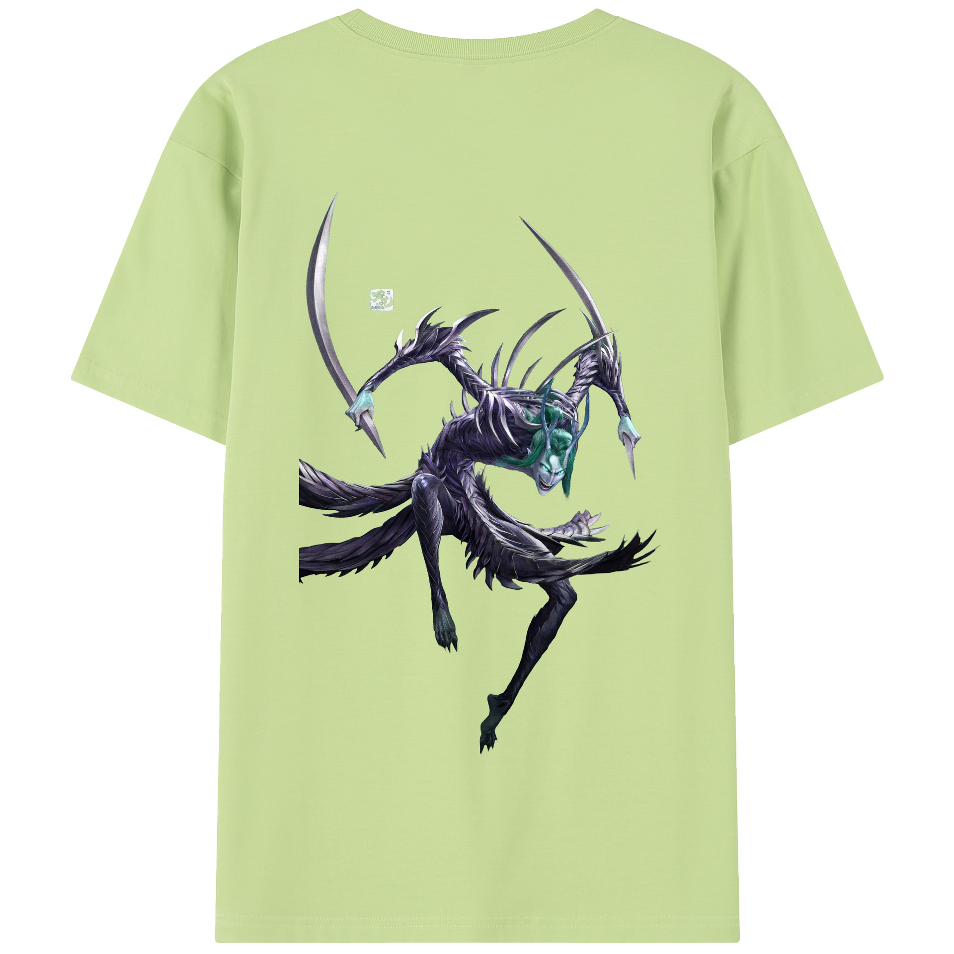 （画像用） Ne Zha 2 ナタ 魔童の大暴れ 綿100％半袖Tシャツ（背面プリント）